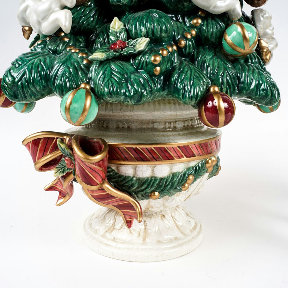 Fitz and Floyd Classics Christmas Tree and Reindeer EBTH Fitz And Floyd Christmas