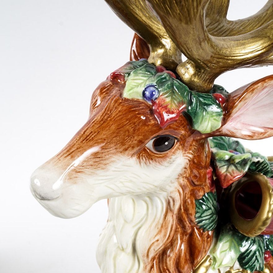 Fitz and Floyd Classics Christmas Tree and Reindeer EBTH Fitz And Floyd Christmas