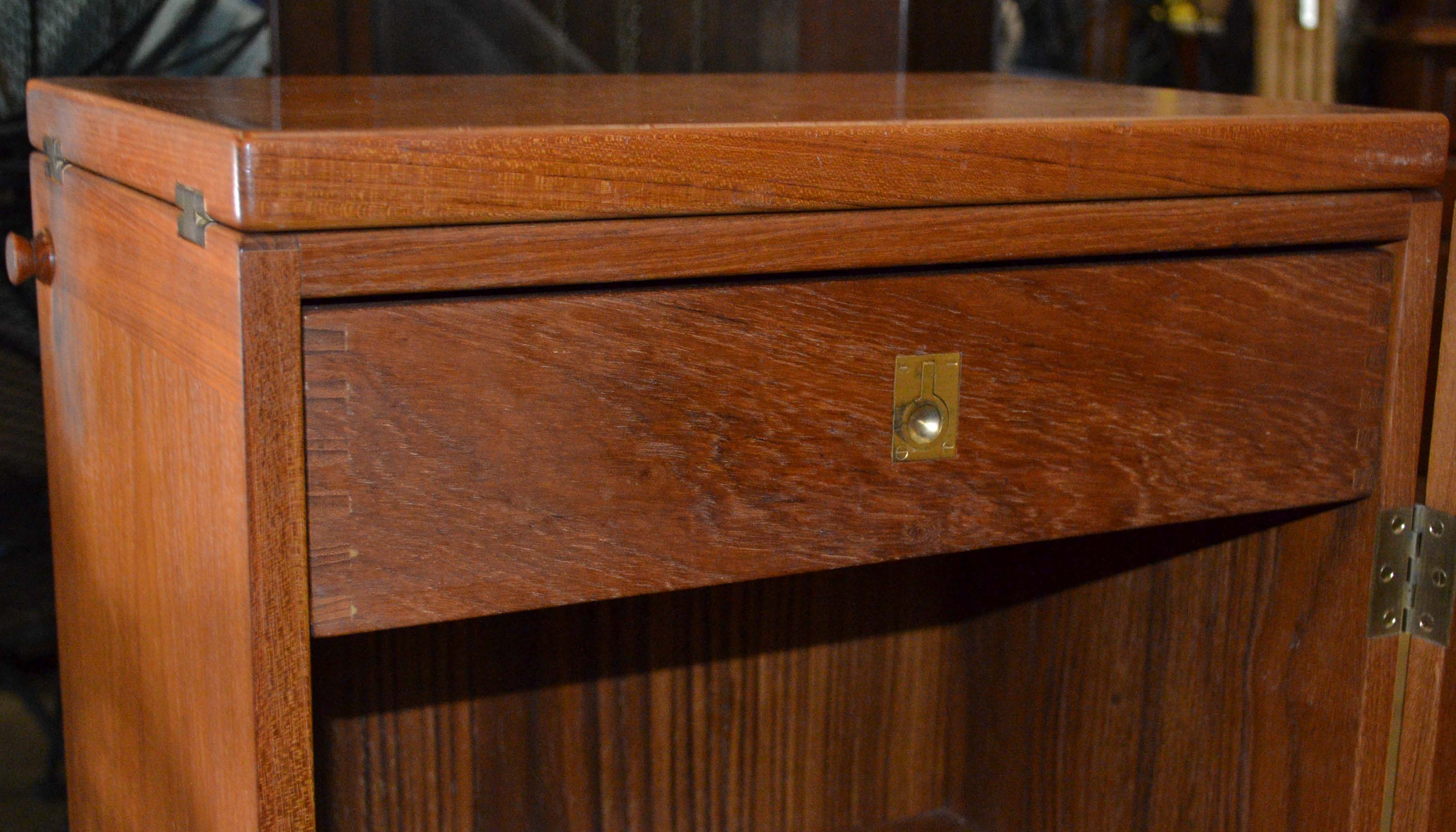 Cherry Wood Fold-Away Bar Cabinet | EBTH