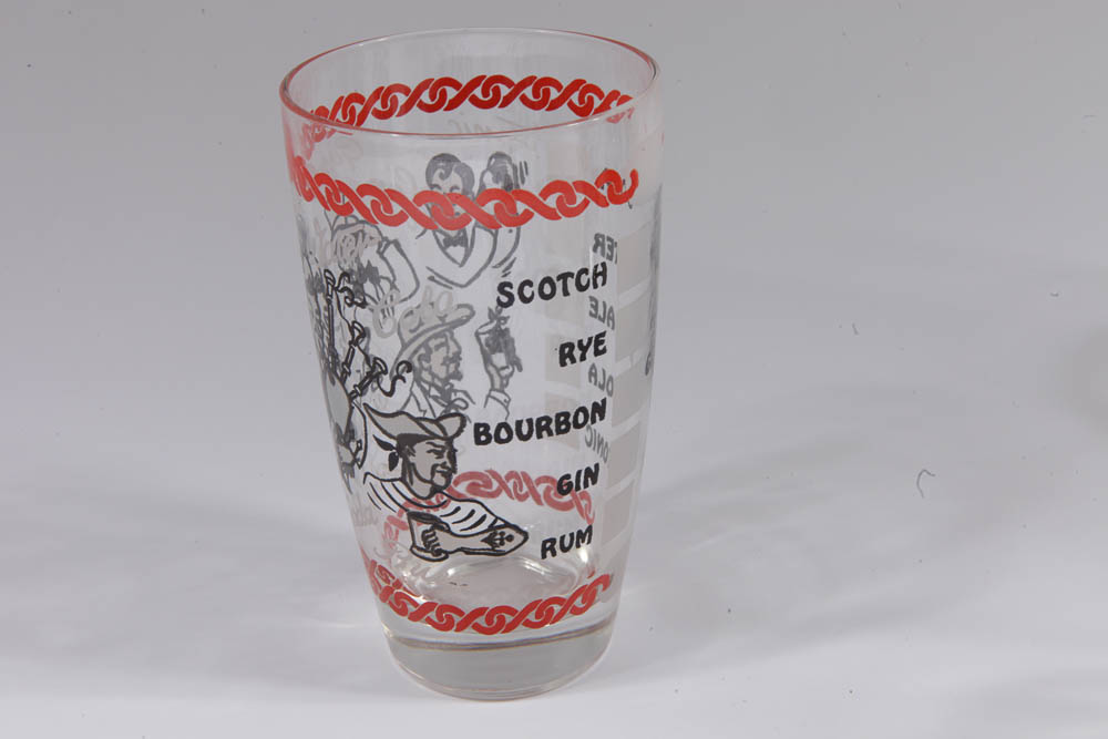 Set of Vintage Novelty Bar Glasses EBTH