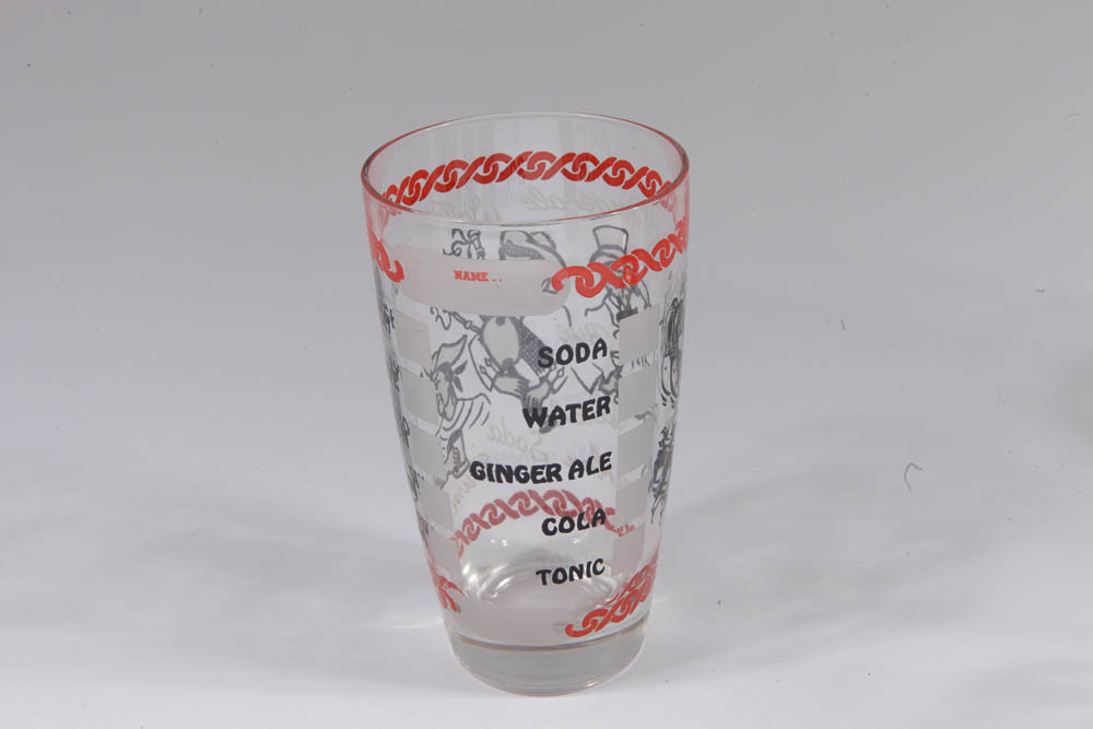 Set of Vintage Novelty Bar Glasses EBTH