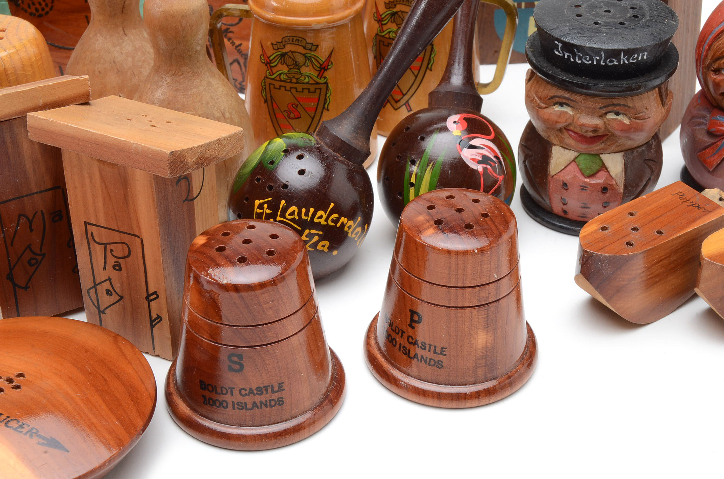Large Collection of Vintage Wooden Salt & Pepper Shakers EBTH