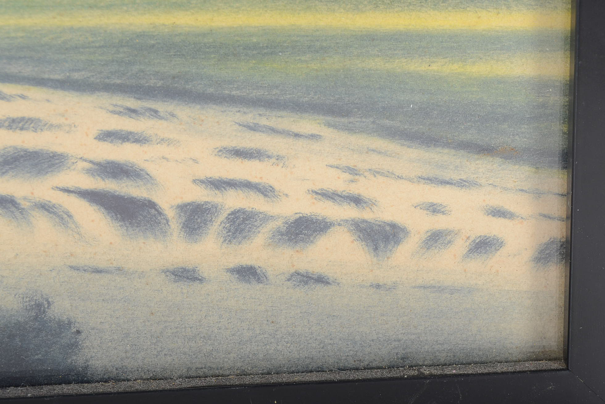 Vintage Japanese Dry Brush Watercolor of Mt. Fuji EBTH