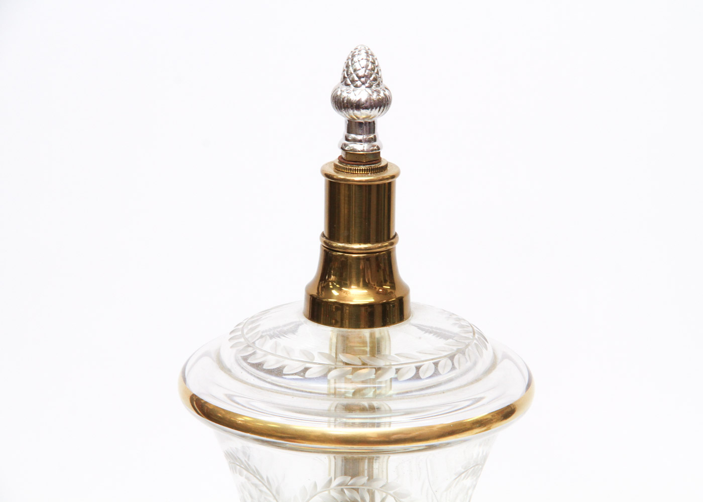 Pair of Cut Glass Lamp Bases EBTH