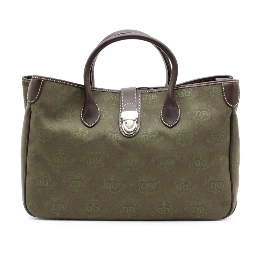 Dooney & Bourke Donegal Crest Green Canvas Tote and Accessories | EBTH