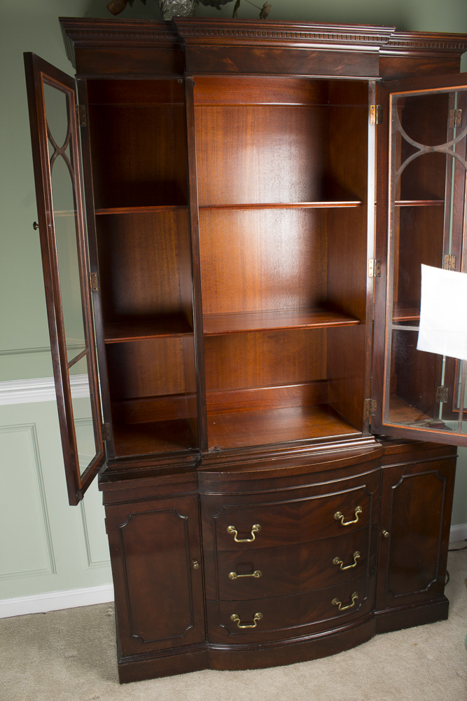 Vintage Mahogany Breakfront China EBTH