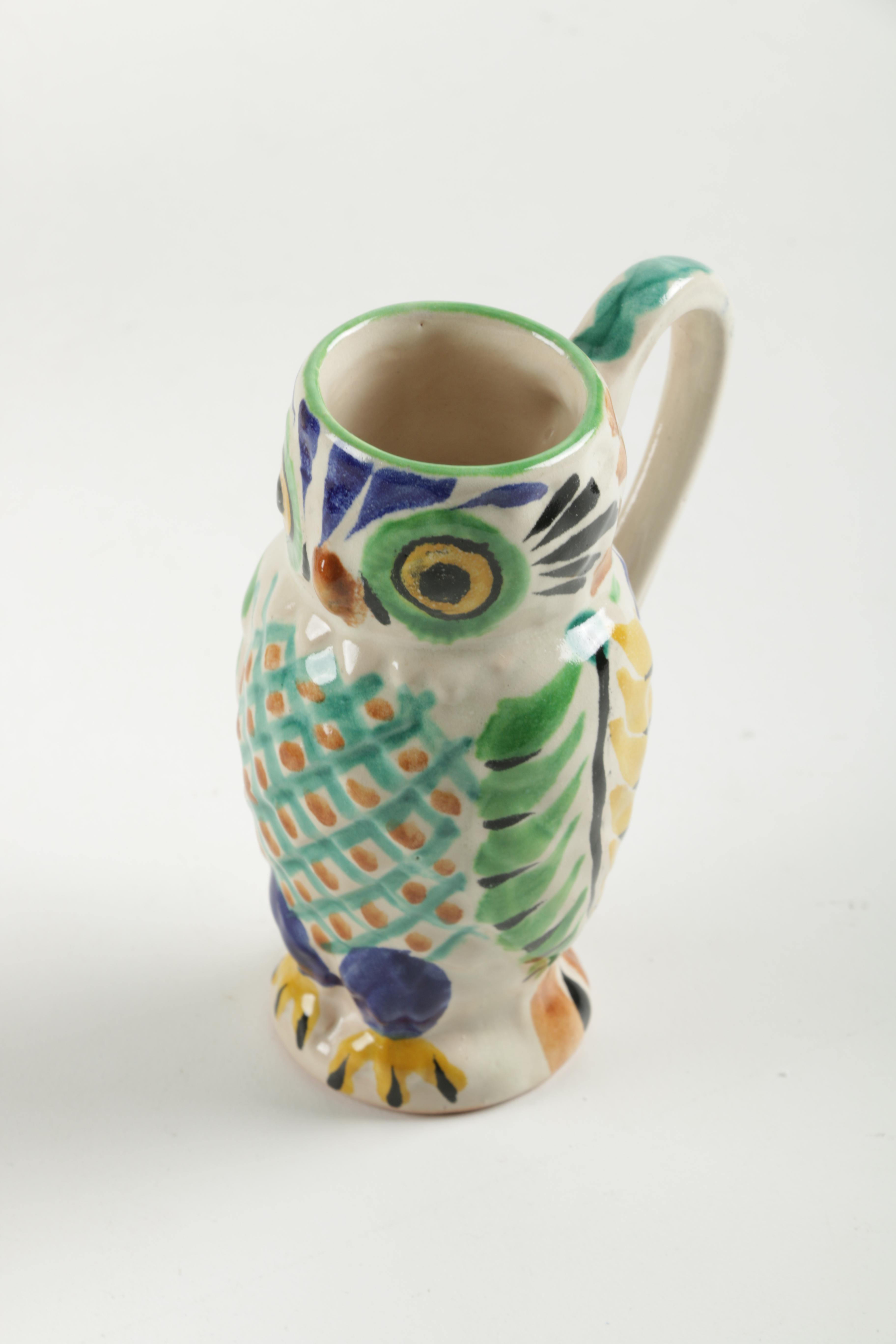 Talavera Mexican Pottery Owl Pitchers EBTH