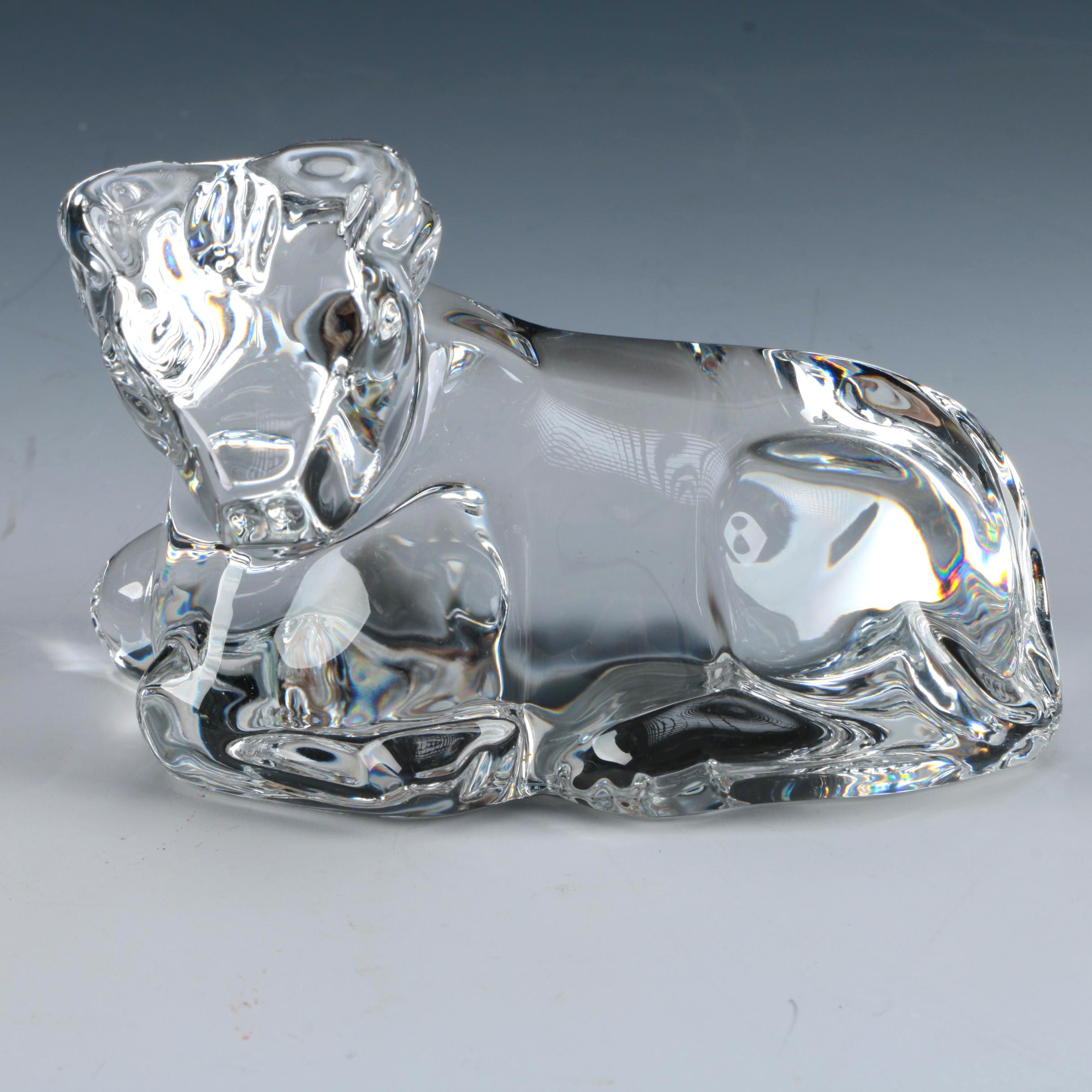 Baccarat Crystal Cow Figurine EBTH