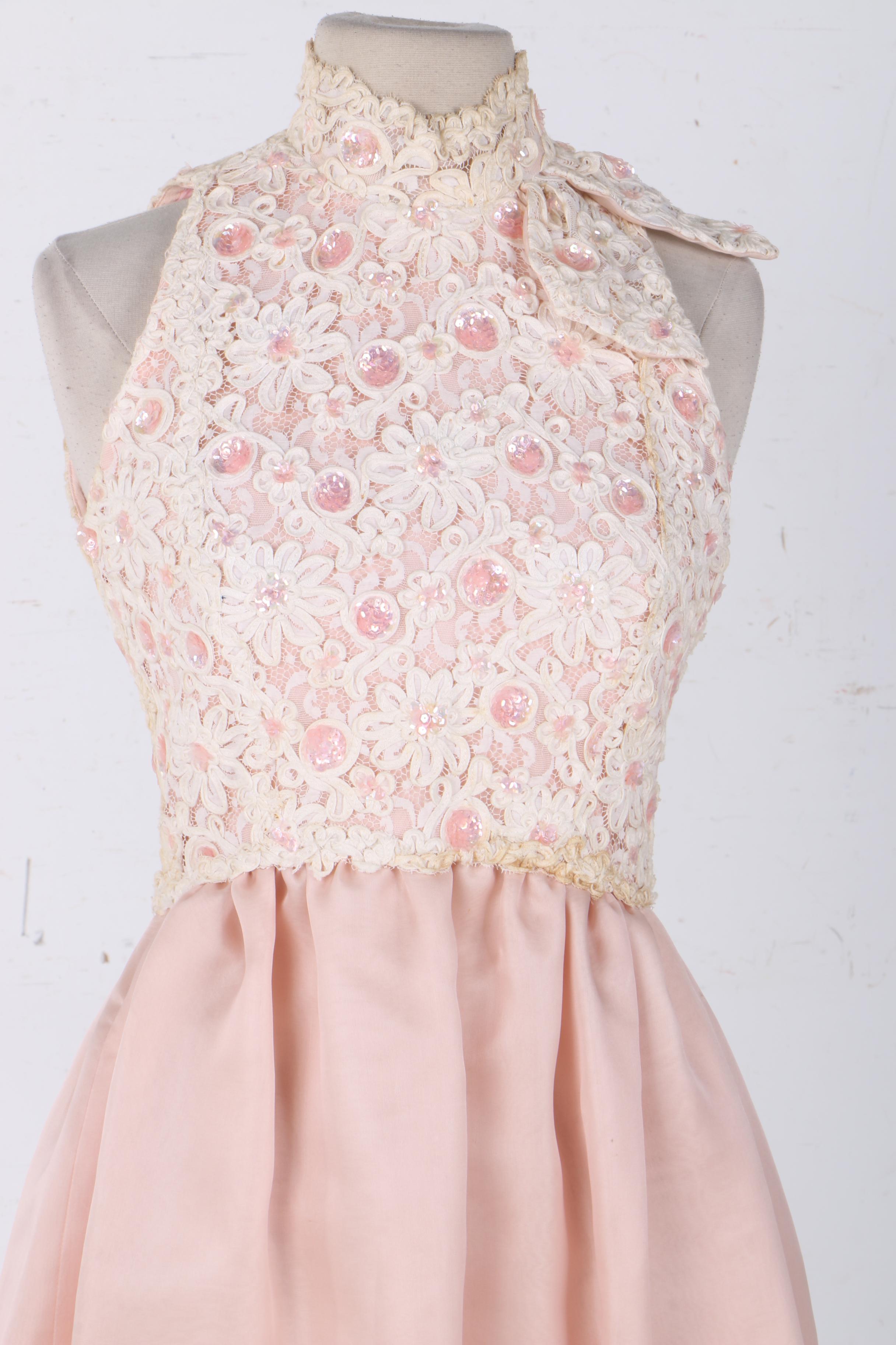 Alfred Bosand New York Vintage Lace and Organza Gown EBTH