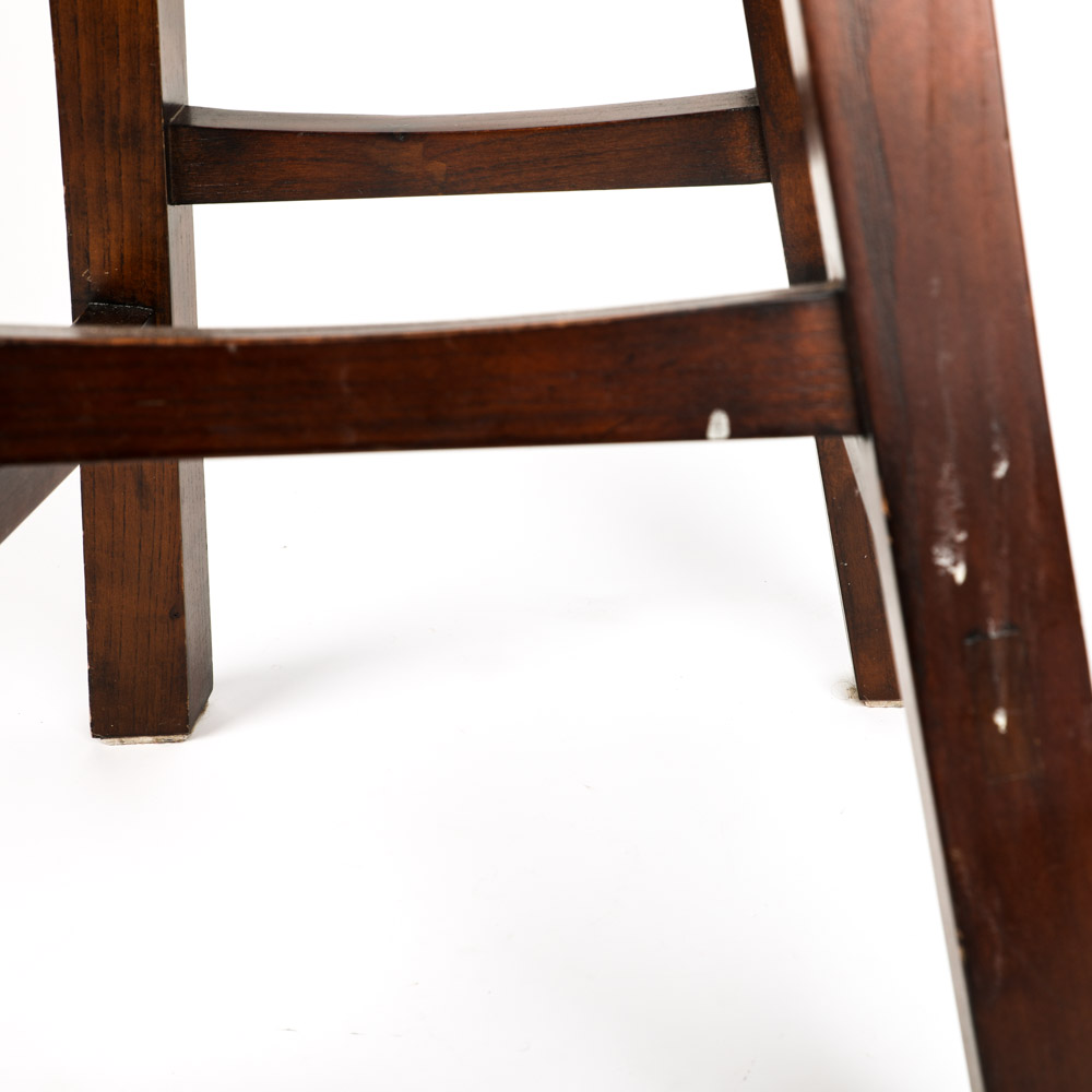 Wooden Saddle Seat Bar Stool EBTH