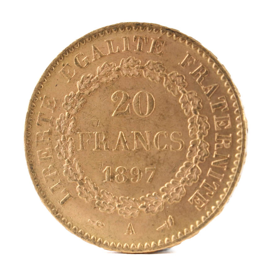 1897 France 20 Francs Gold Coin | EBTH