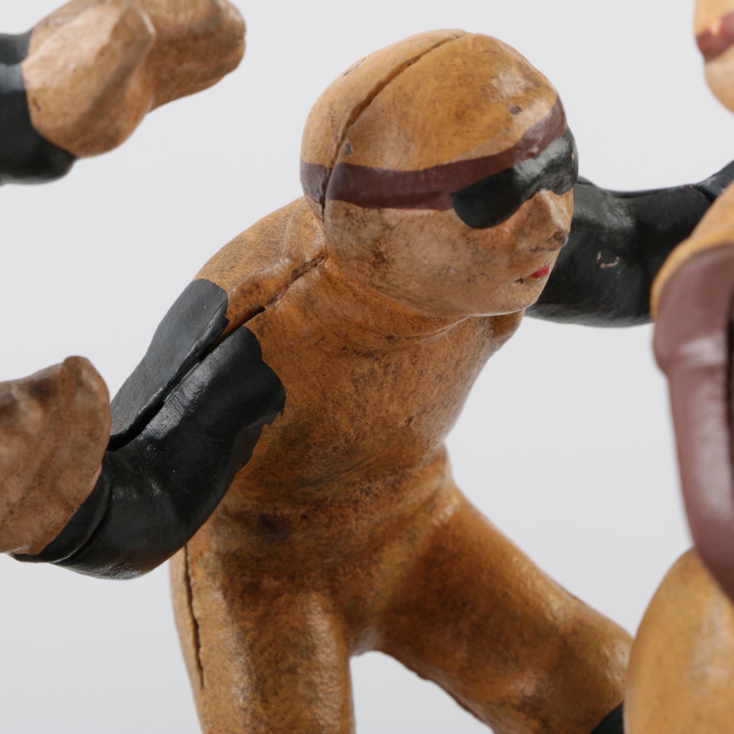 Cast Iron Mechanical Football Players Coin Bank | EBTH