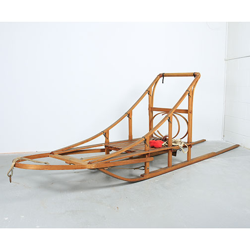 Vintage Wooden Dog Sled EBTH