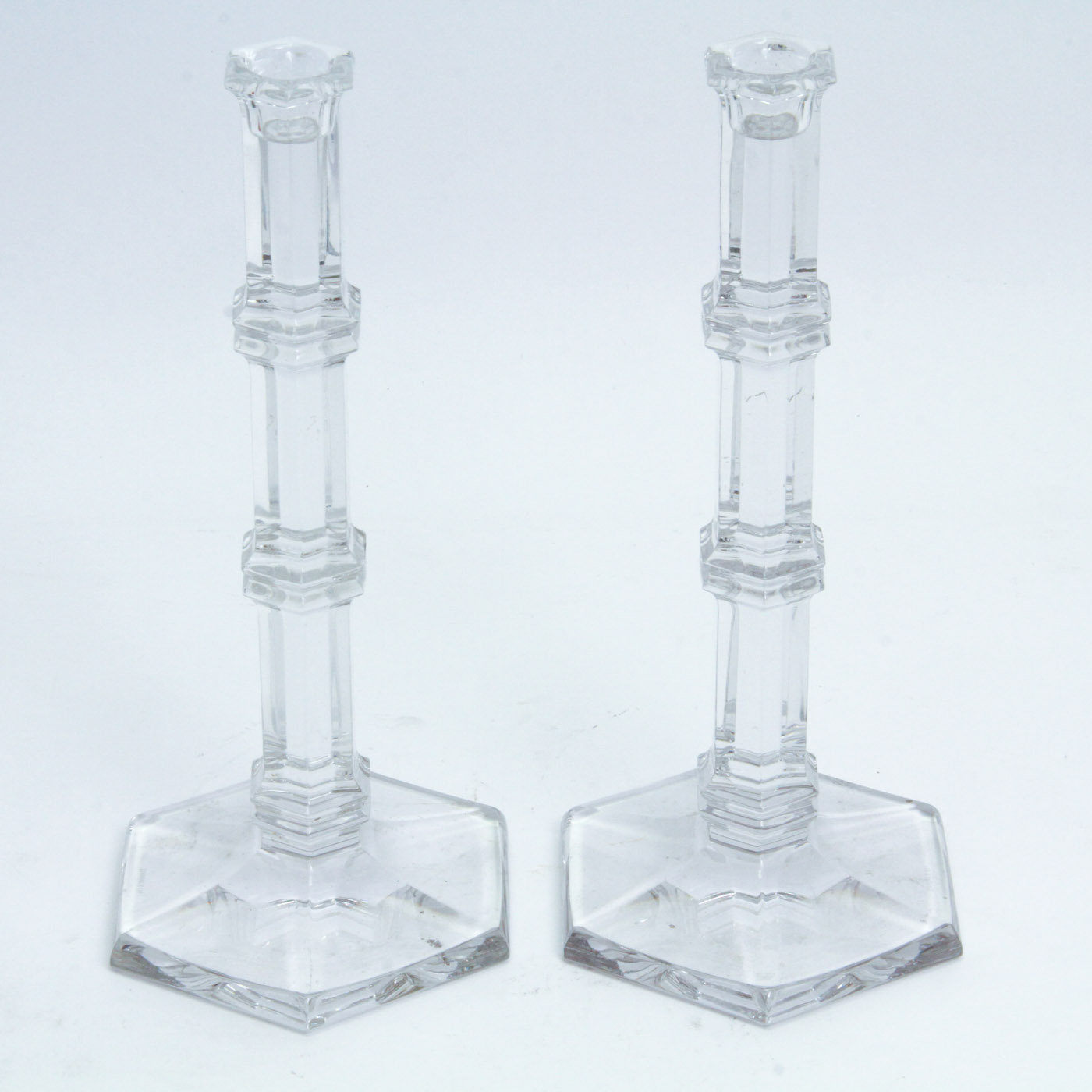 Pair of Tiffany & Co. Crystal "Windham" Candlesticks EBTH