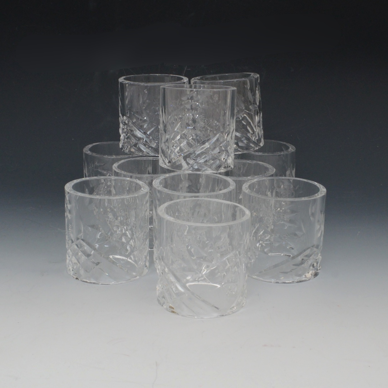 Wedgwood Crystal Napkin Rings EBTH