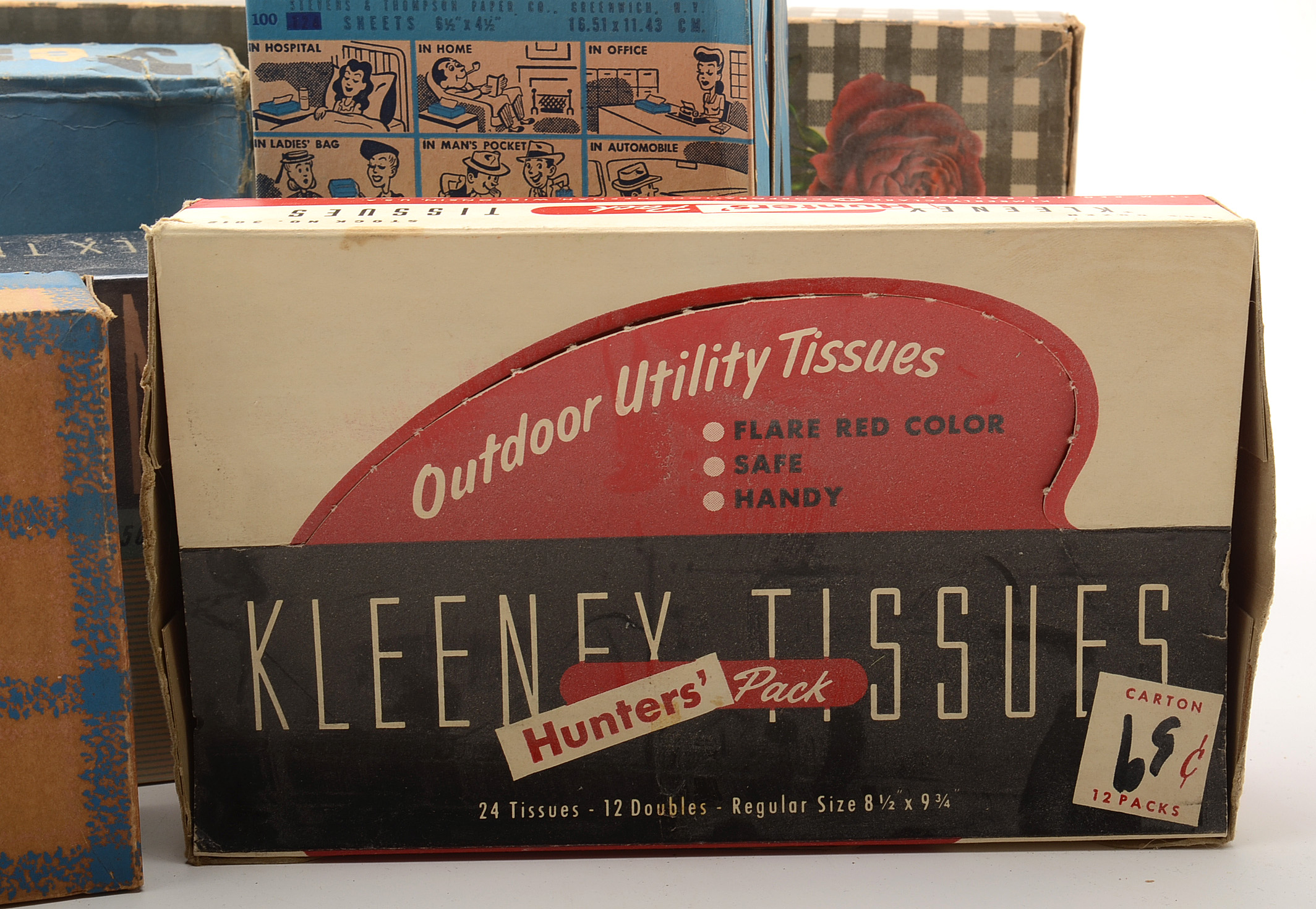 1950s1960s Kleenex, Charmin, and Scotties Facial Tissues In Boxes EBTH