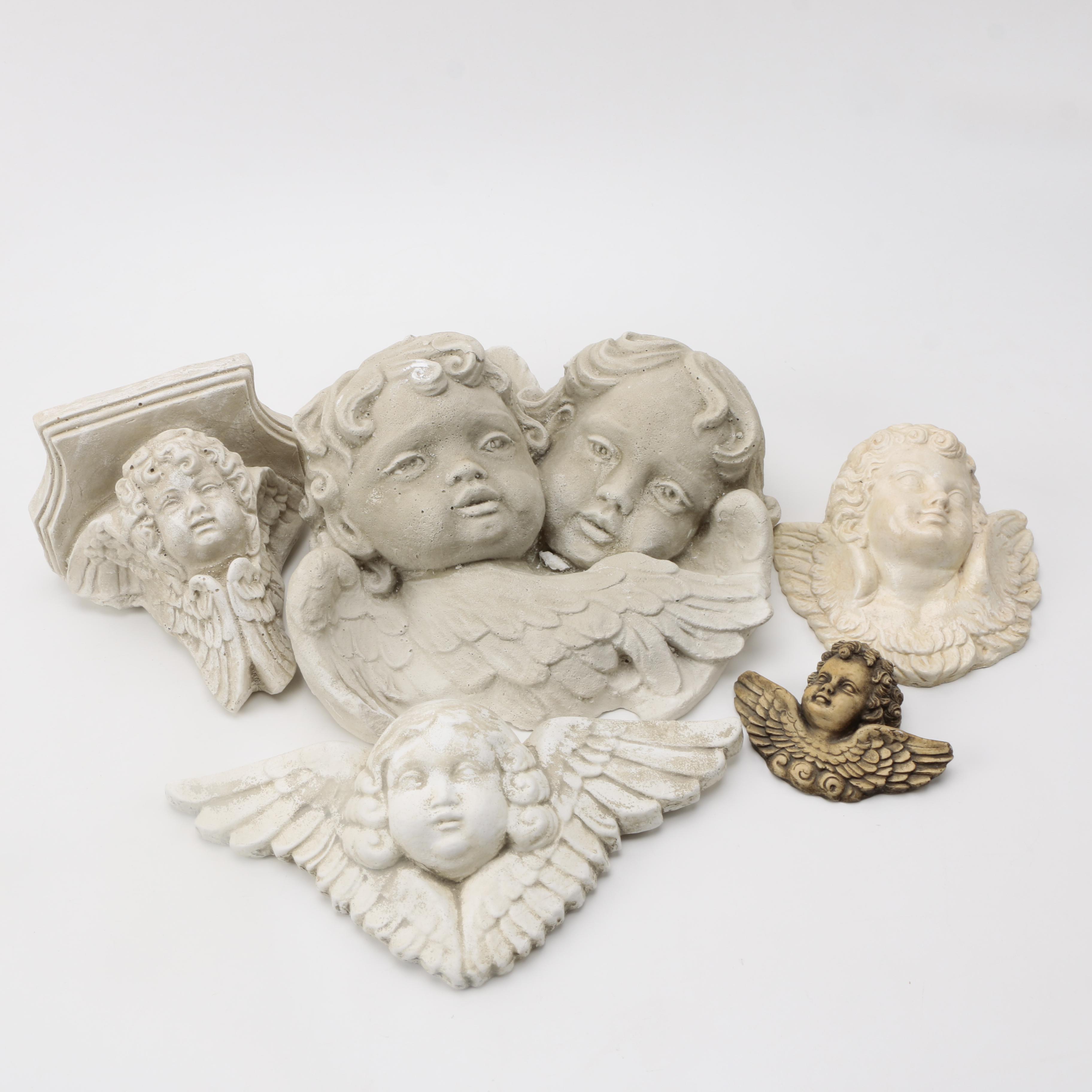 Assorted Plaster Cherub Wall Decor Ebth