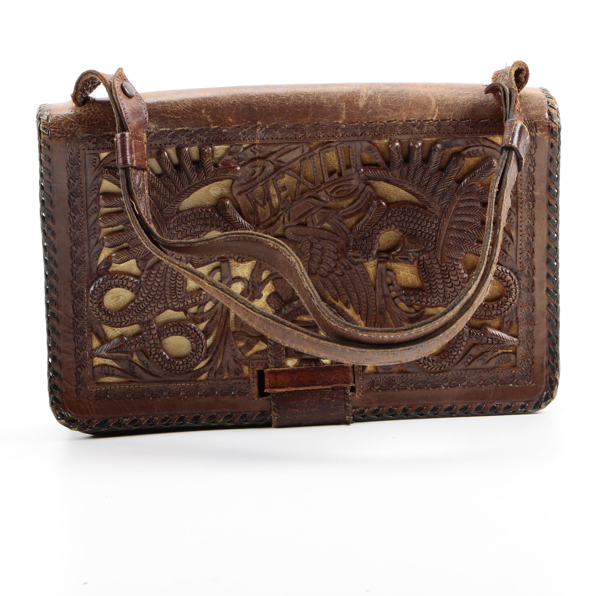 vintage mexican leather purses