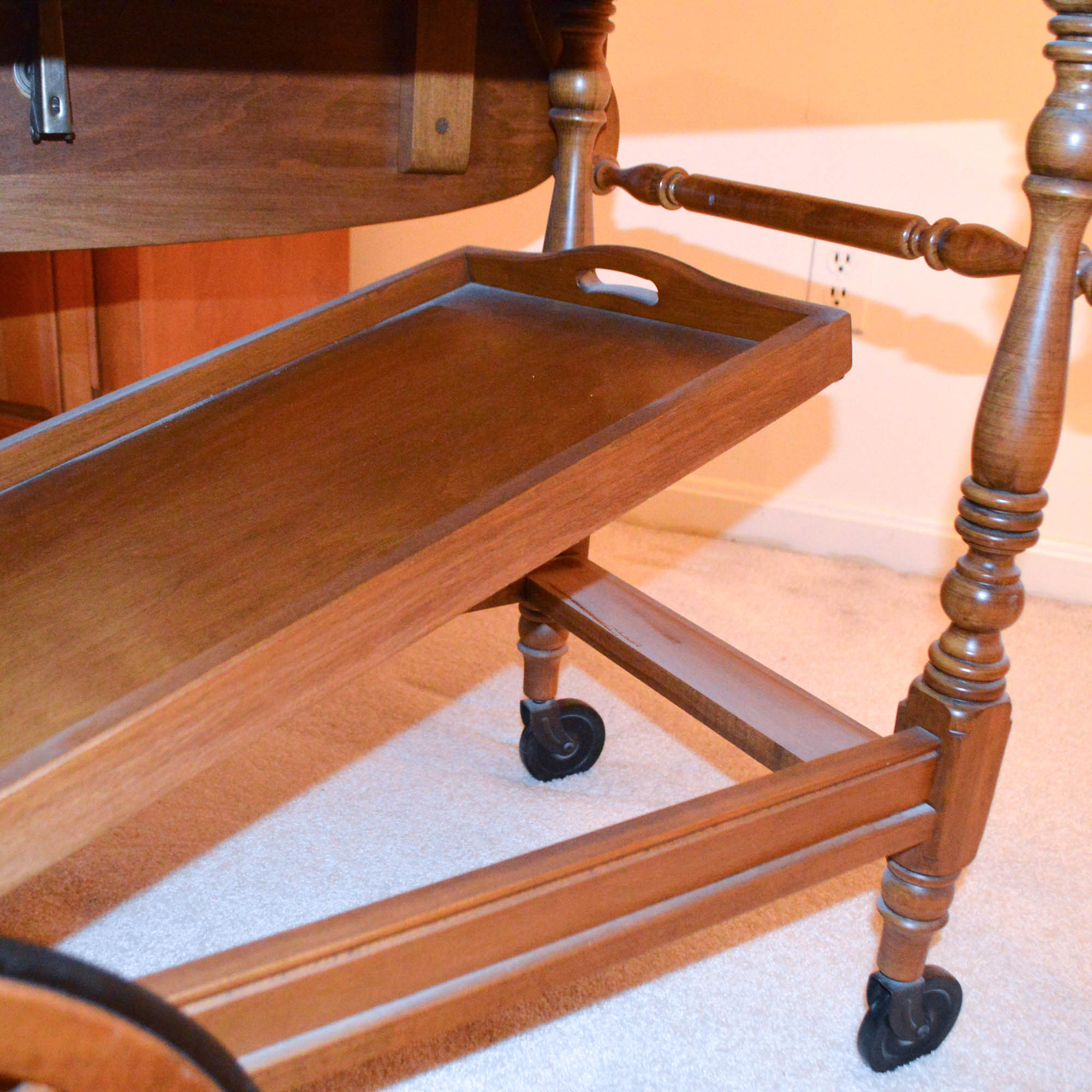 Vintaqe Drop Leaf Serving Cart by Kling Colonial Furniture EBTH