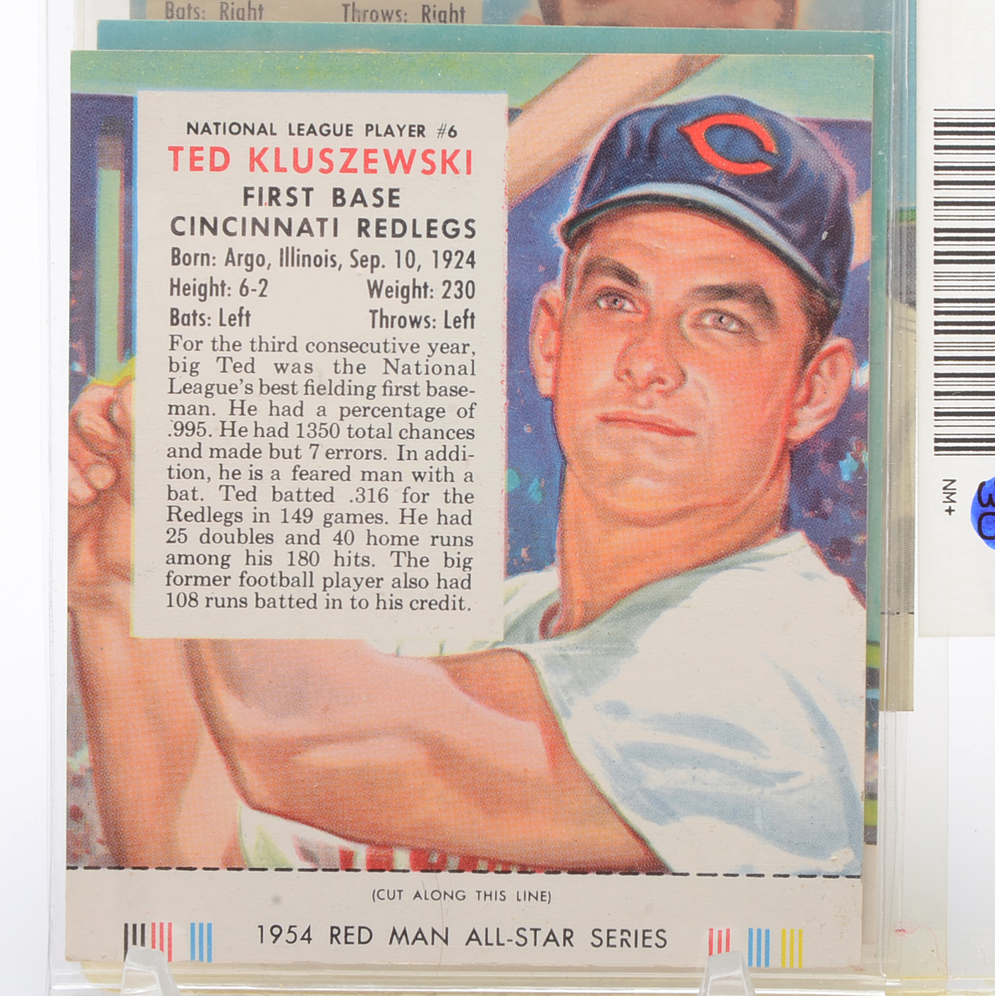 Five 19521955 "Red Man" Tobacco Baseball Cards With Tabs EBTH