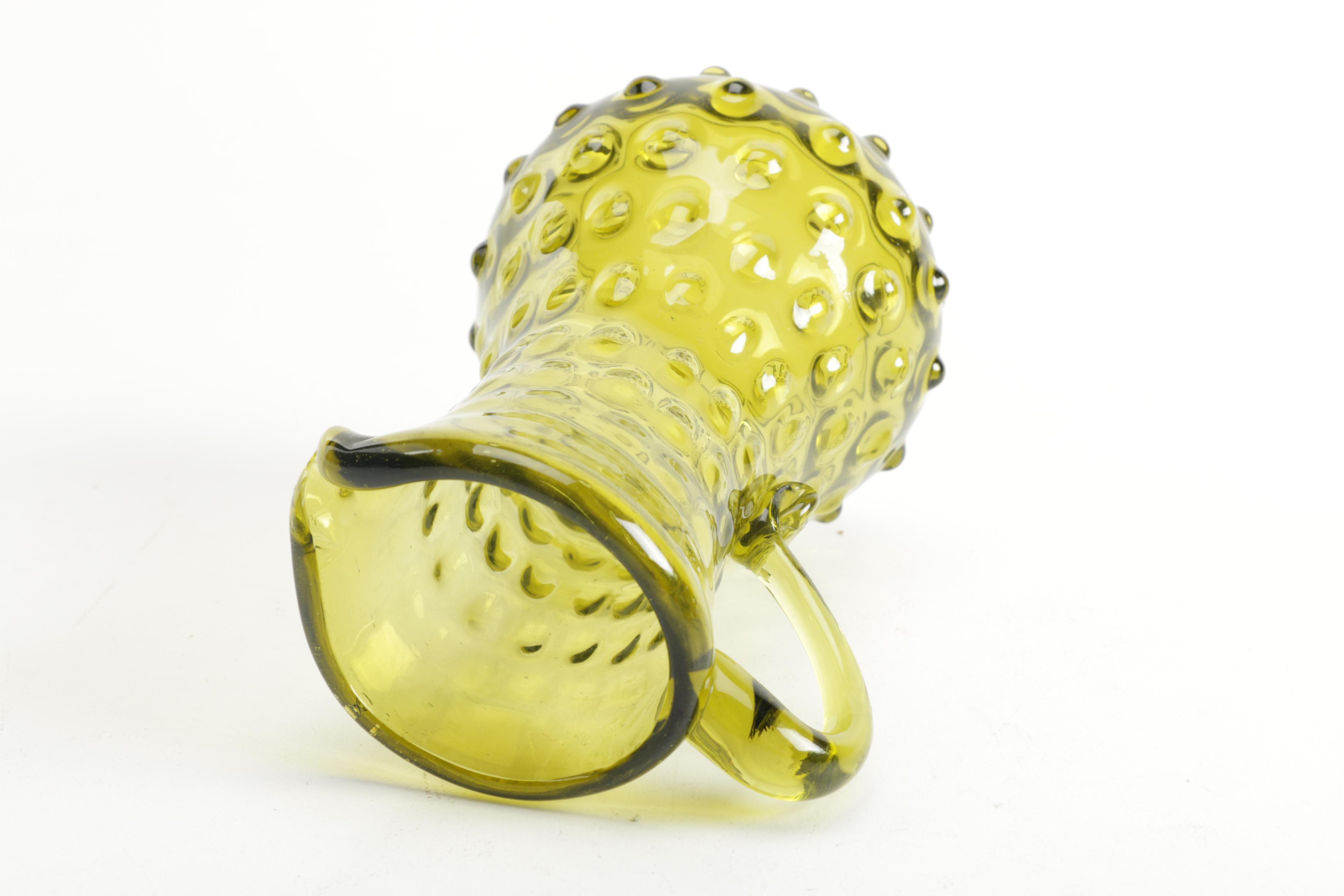 Green Pressed Glass Serveware EBTH