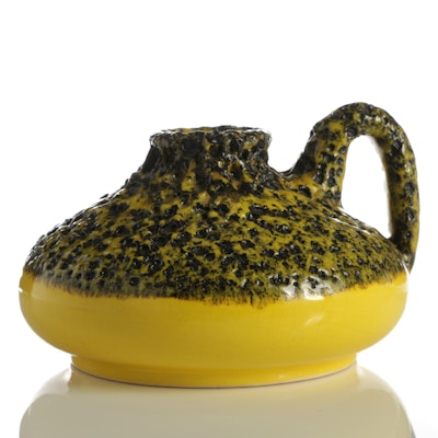 Silberdistel Handled Fat Lava Vase