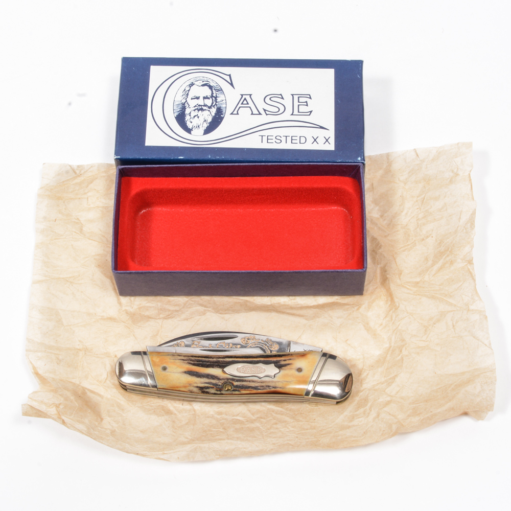 Fort City "Case XX" Pocket Knives with Stag Handles EBTH