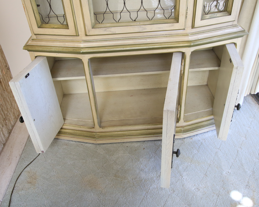 Vintage China Hutch with Lattice Wirework EBTH