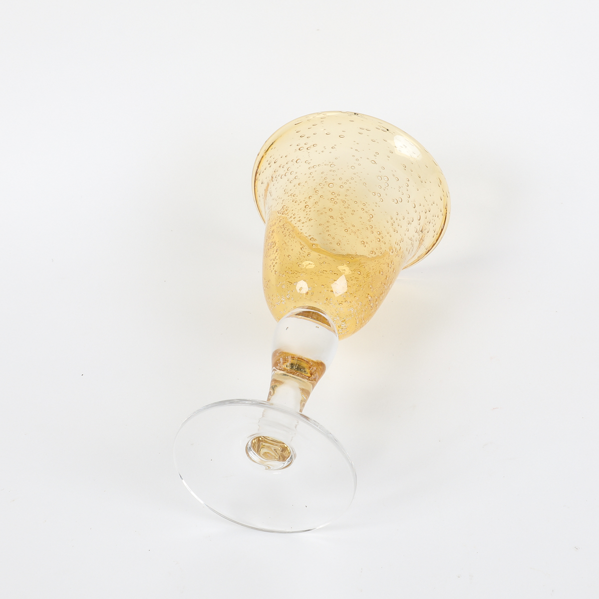 Golden Bubble Glass Goblets EBTH