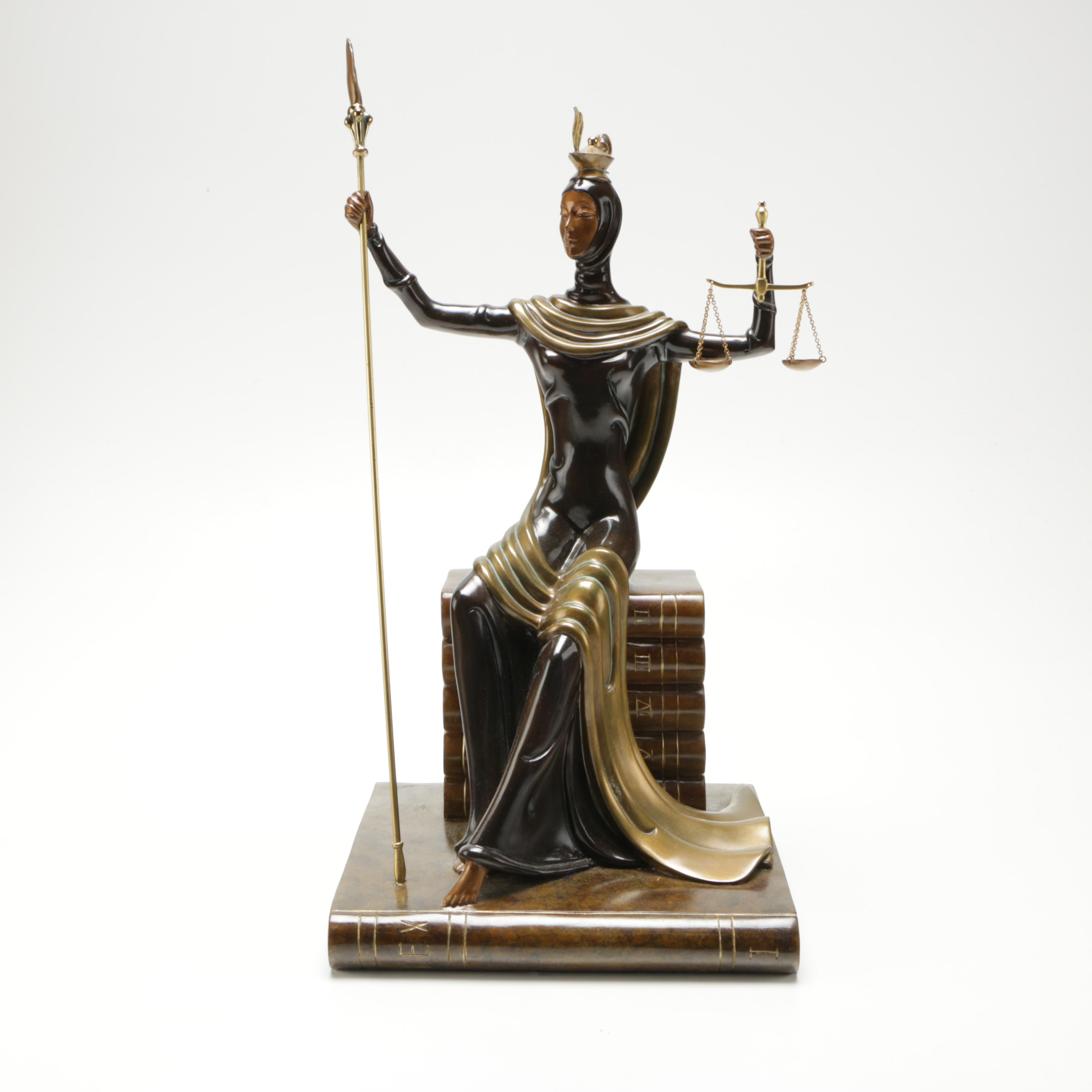 Erté 1984 Limited Edition Bronze Sculpture "Justice" EBTH