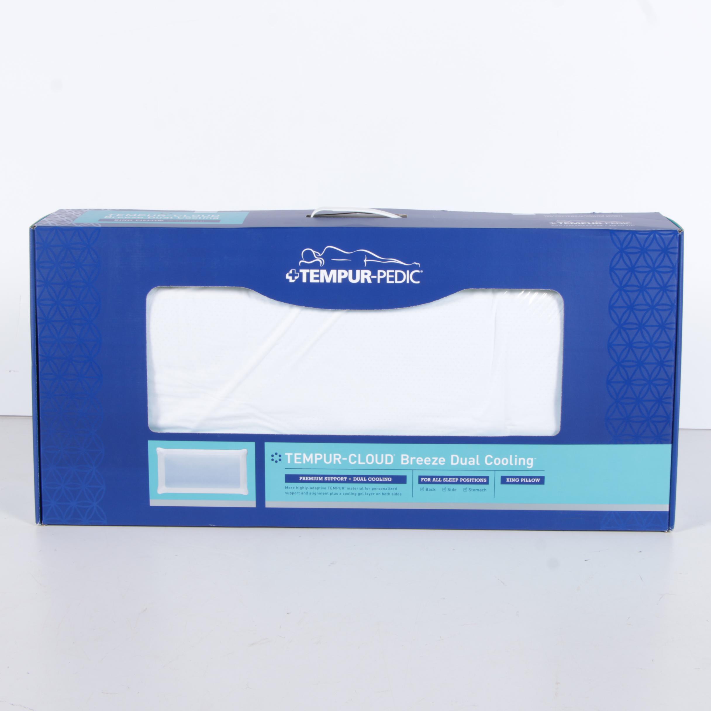 TempurPedic Breeze Dual Cooling King Pillow EBTH