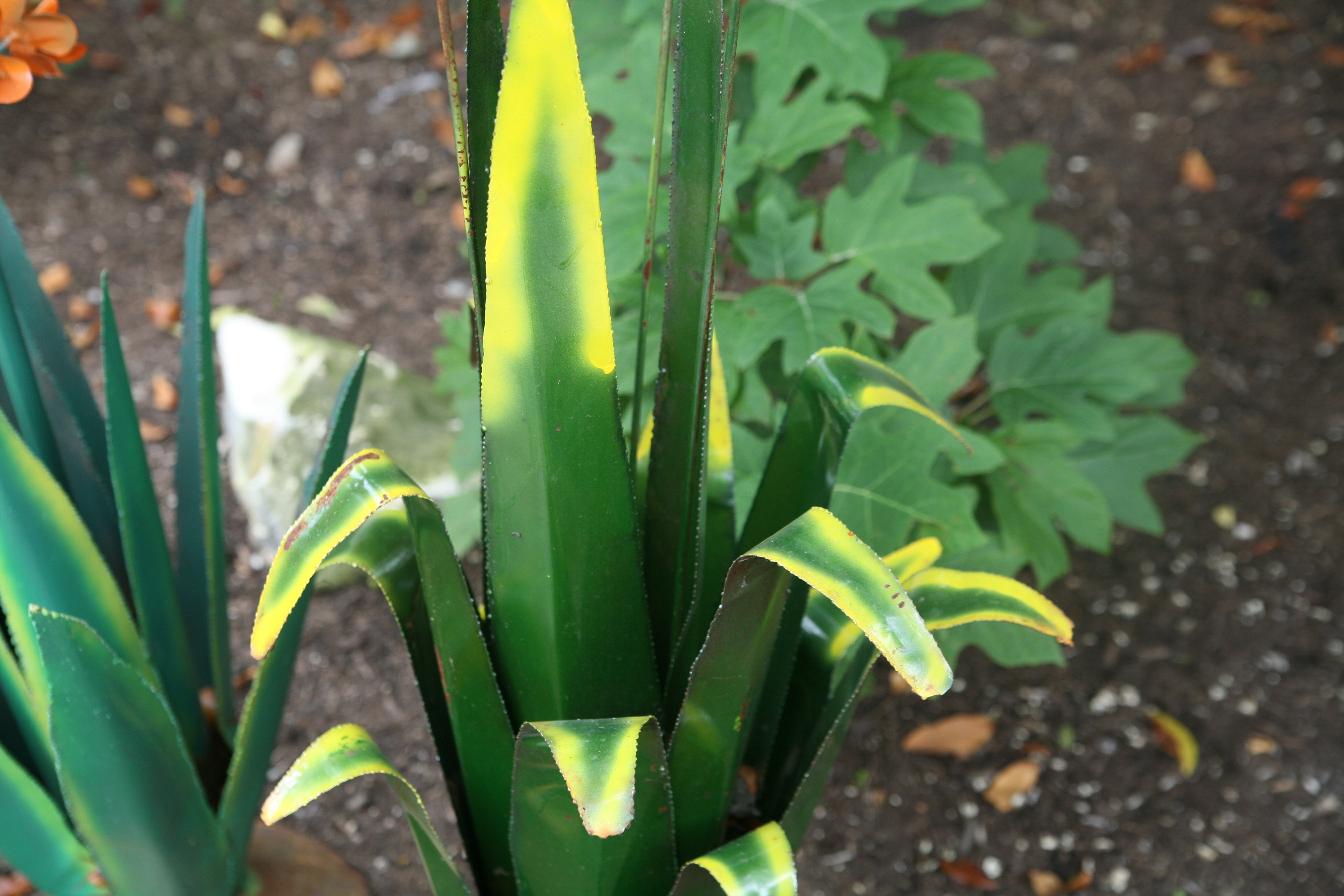 Pair of Metal Artificial Snake Plants EBTH