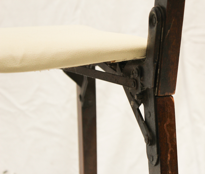 Vintage "LegOMatic" Wooden Folding Chairs by Lorraine Metal Mfg. Co