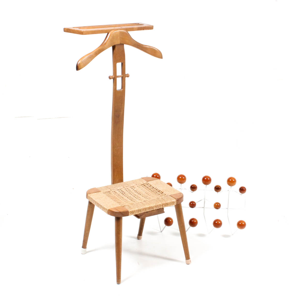 Mid Century Modern Valet Chair and Coat Hanger | EBTH
