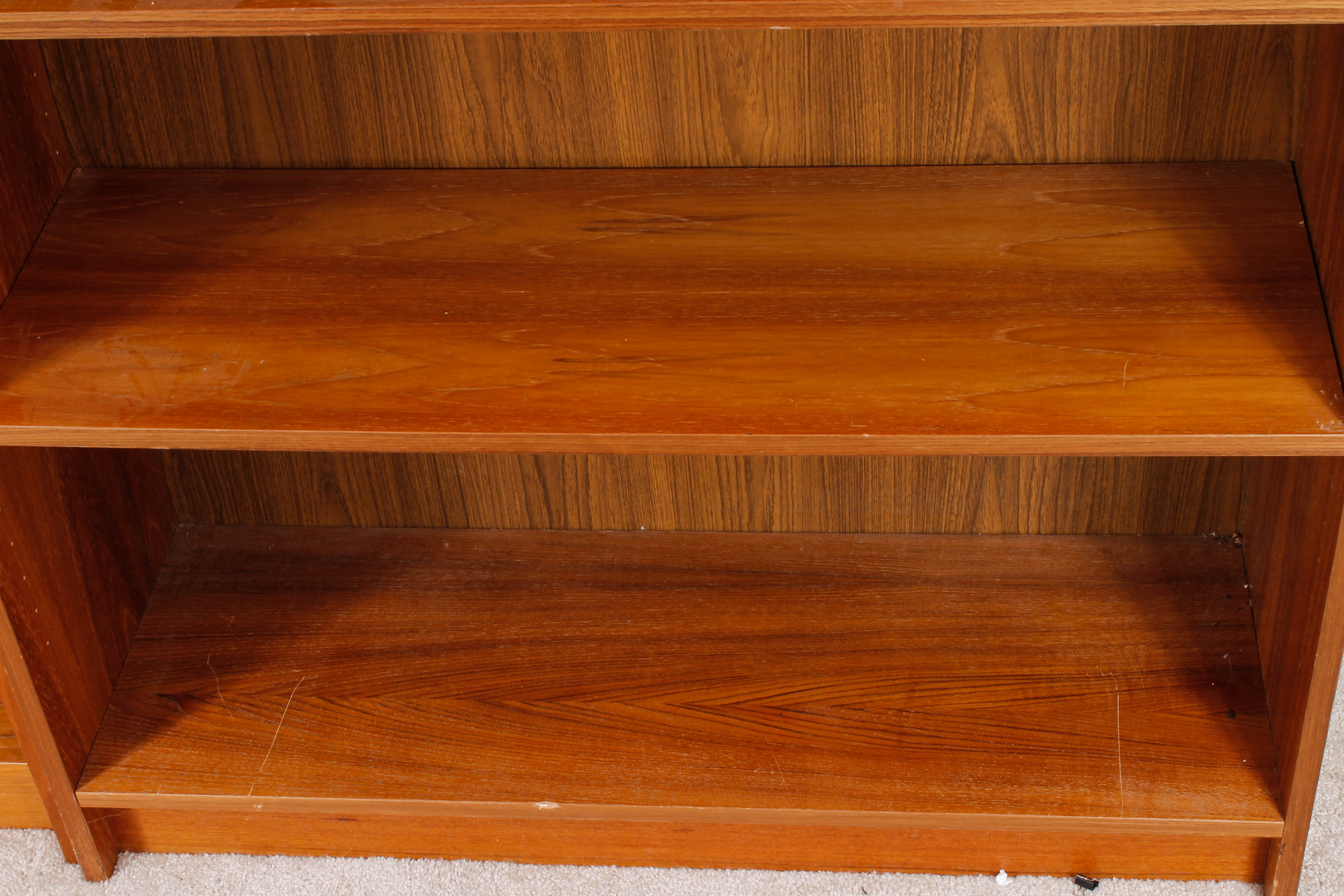 Modern Teak Veneer Bookshelves EBTH