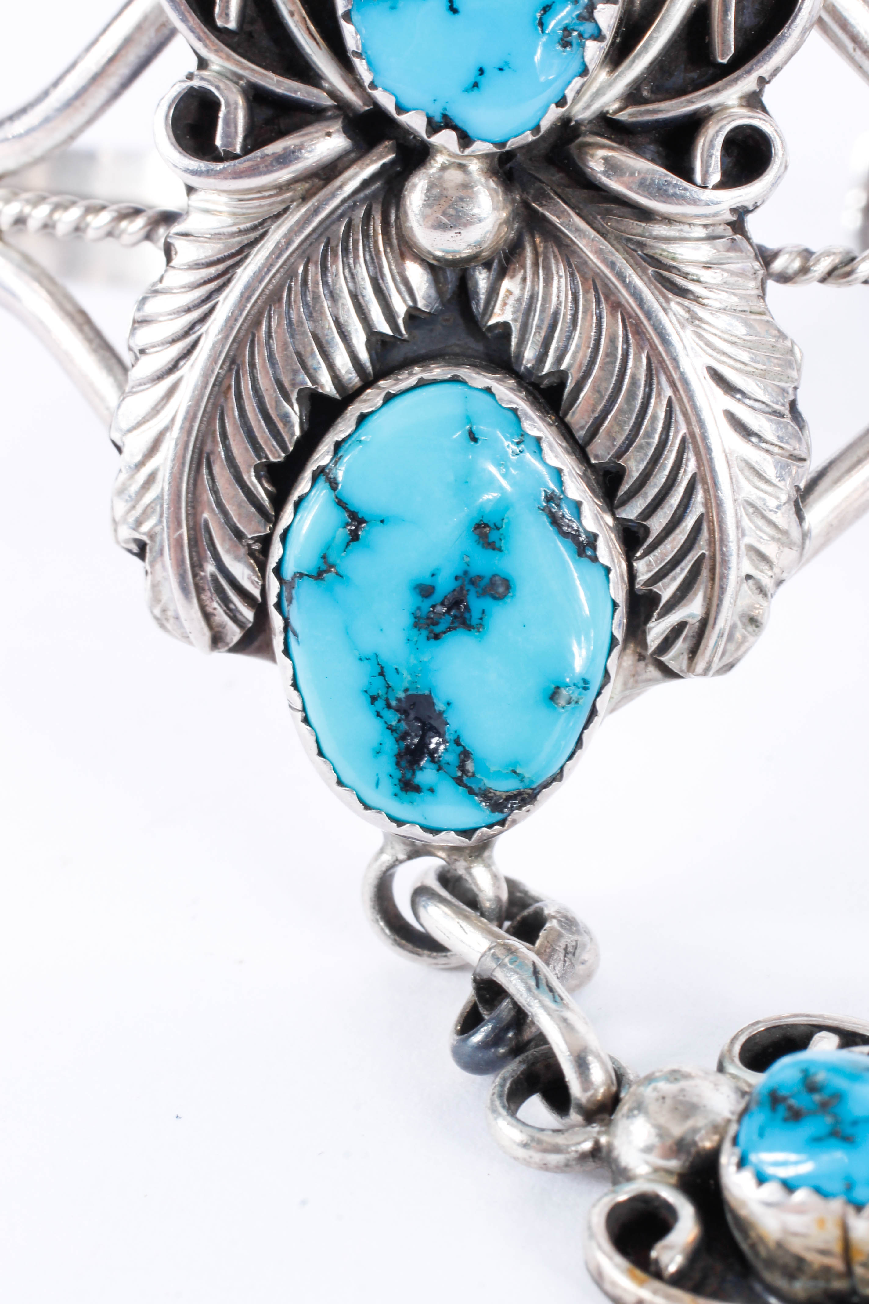 Harry B. Yazzie Navajo Sterling Silver And Turquoise Bracelet With ...