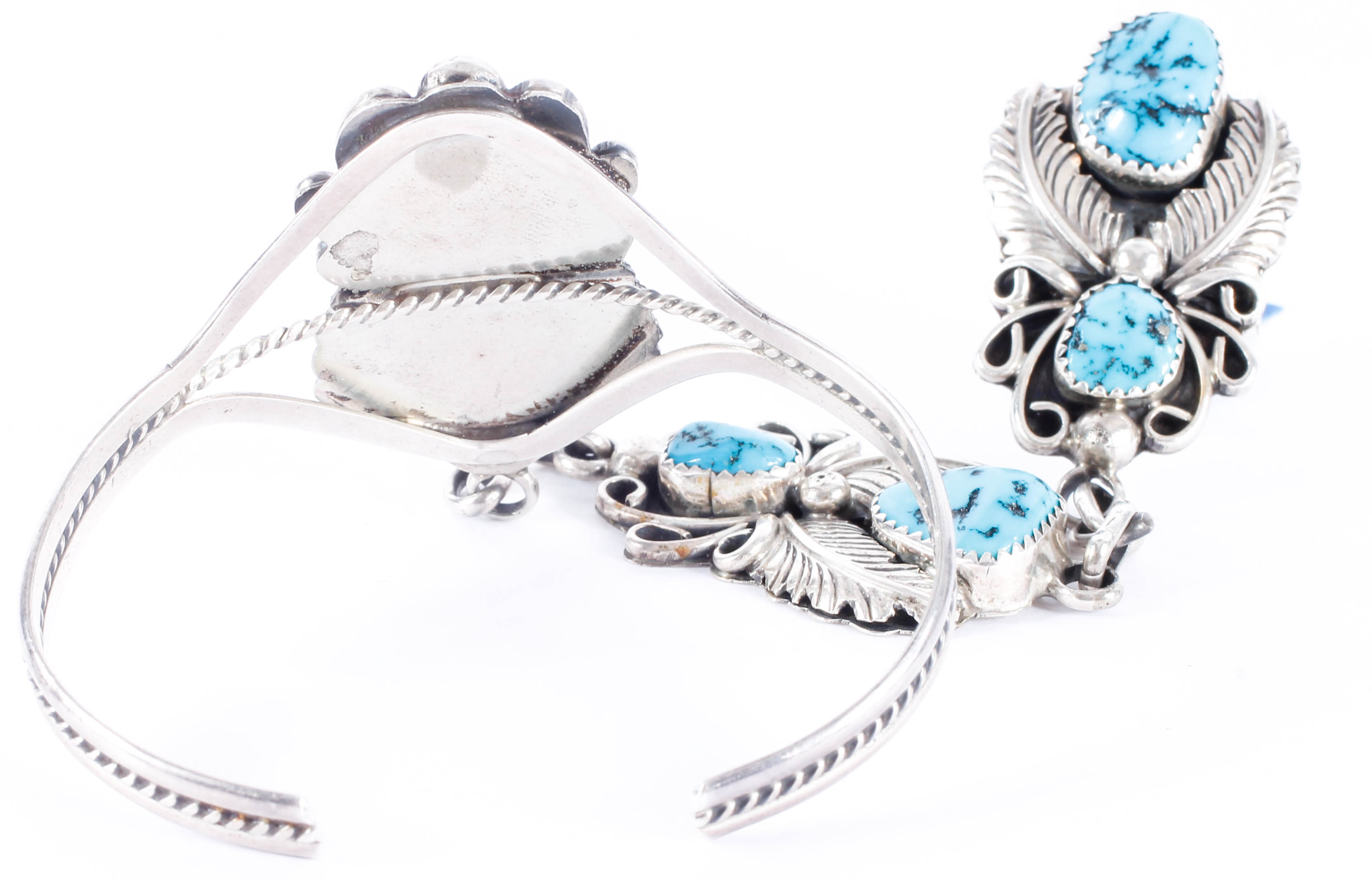 Harry B. Yazzie Navajo Sterling Silver and Turquoise Bracelet with