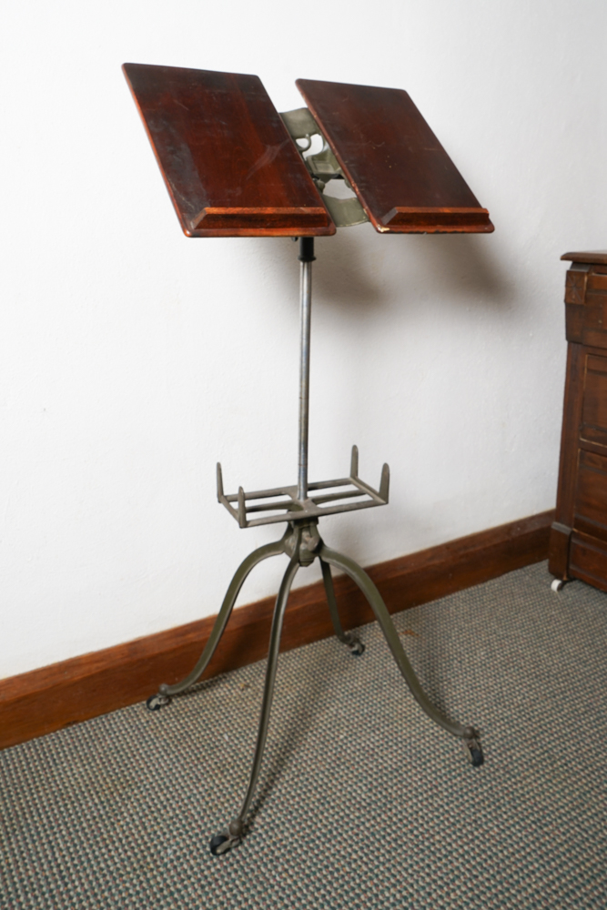 Vintage Book Stand with ster's Dictionary EBTH