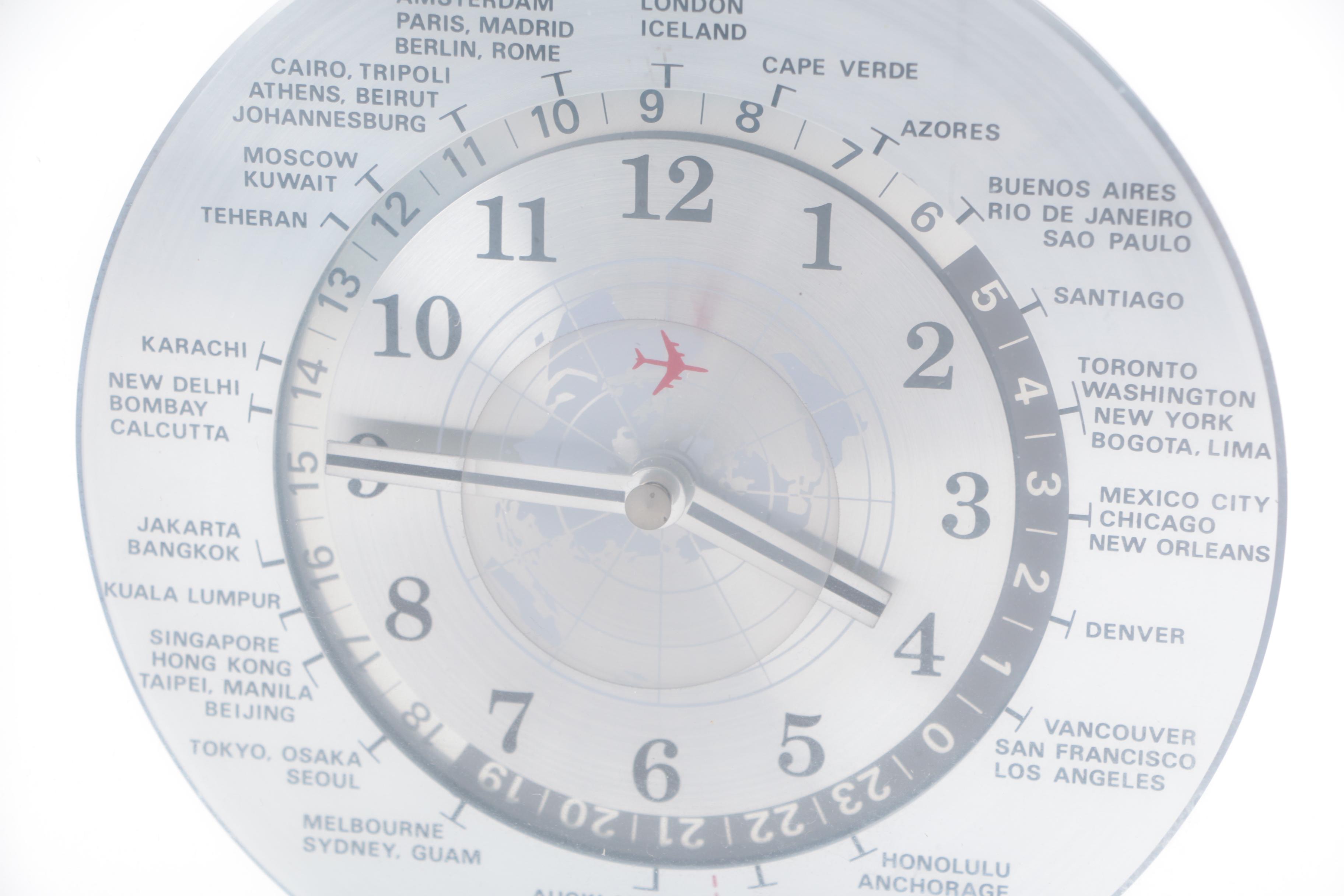 Verichron Mid Century Time Zone Desk Clock EBTH