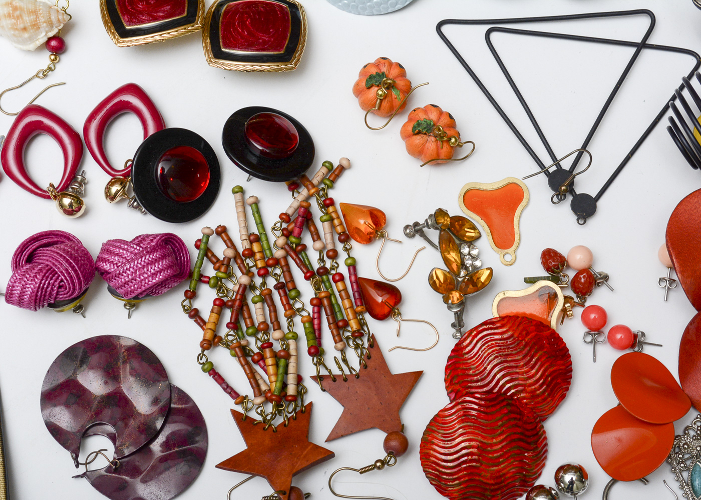 Colorful Costume Earrings EBTH