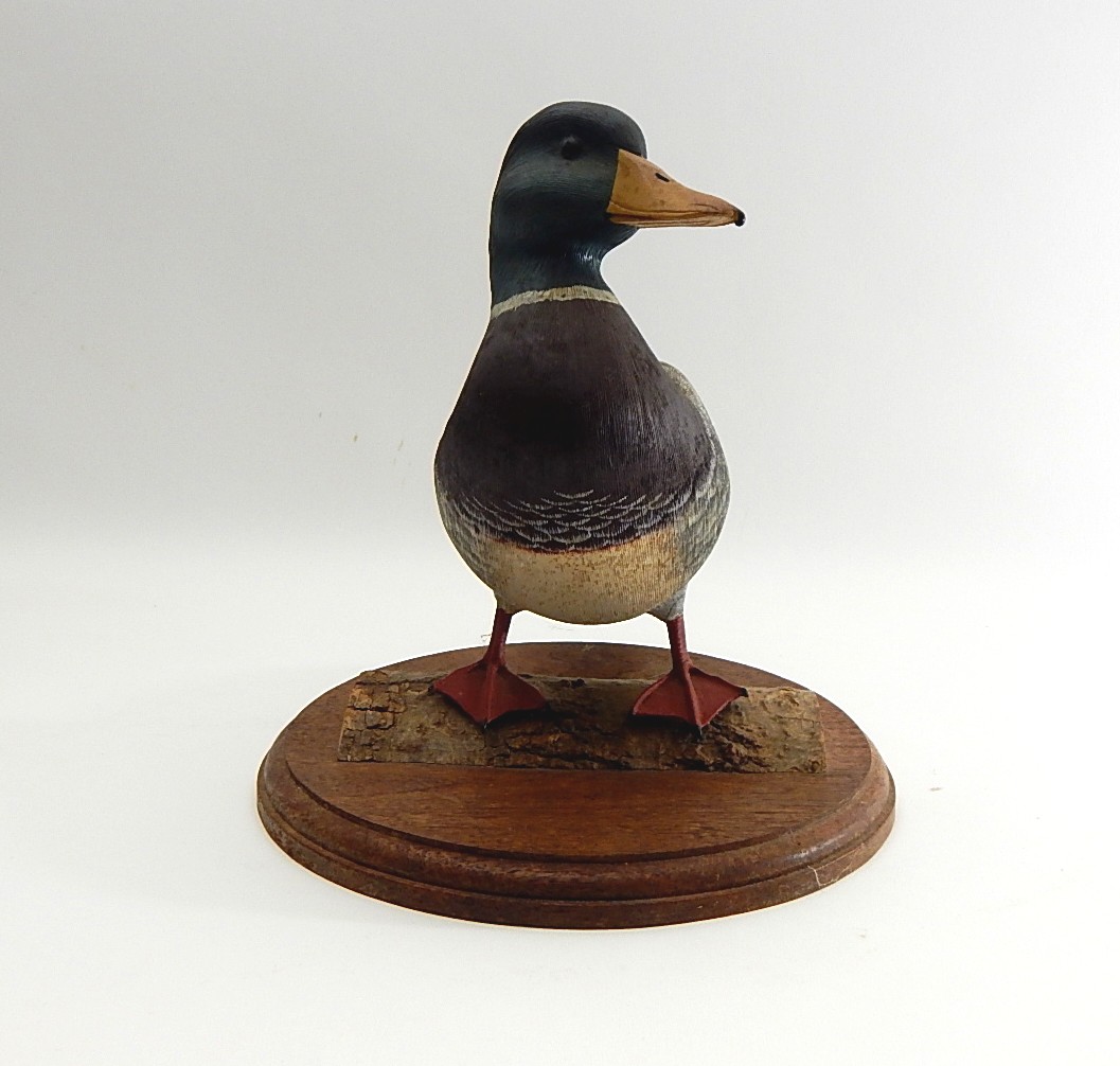 William Veasey Signed Duck Decoy EBTH