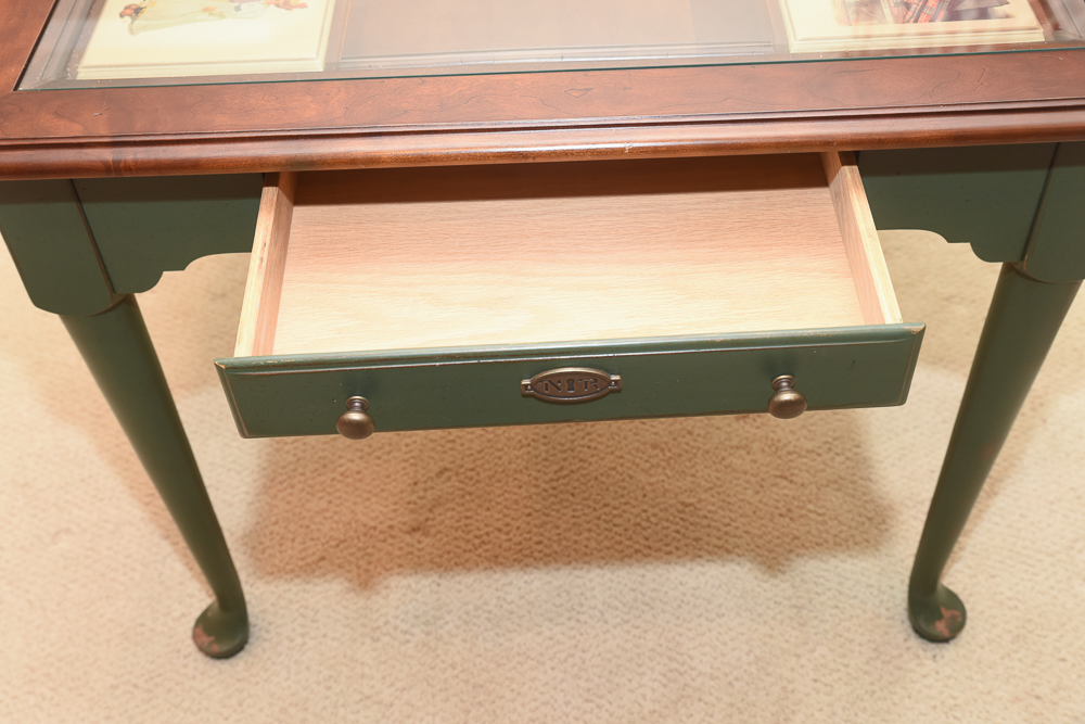 Norman Rockwell Themed Table and Chairs by Stanley Furniture EBTH