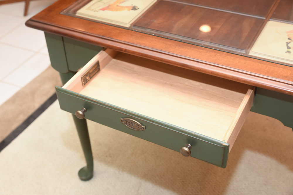 Norman Rockwell Themed Table and Chairs by Stanley Furniture EBTH