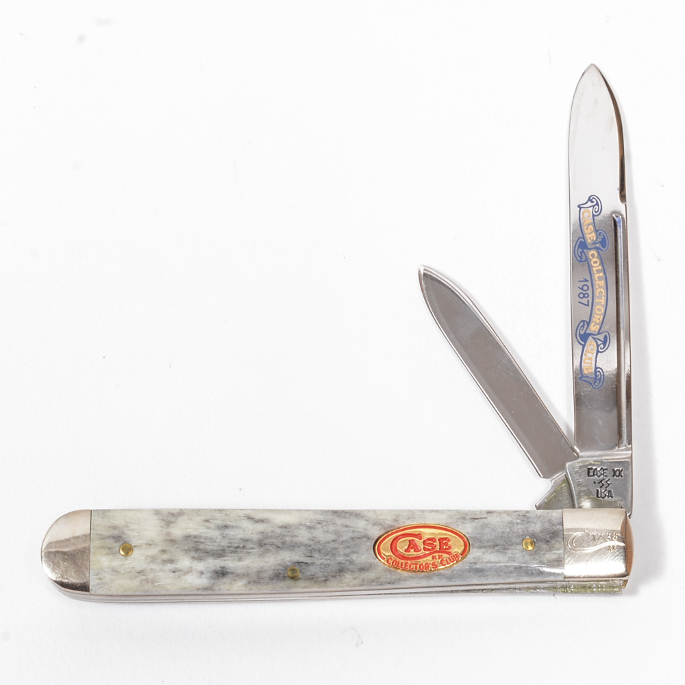 1987 Case XX Collector's Club Case Knife with Black Bone Handle EBTH