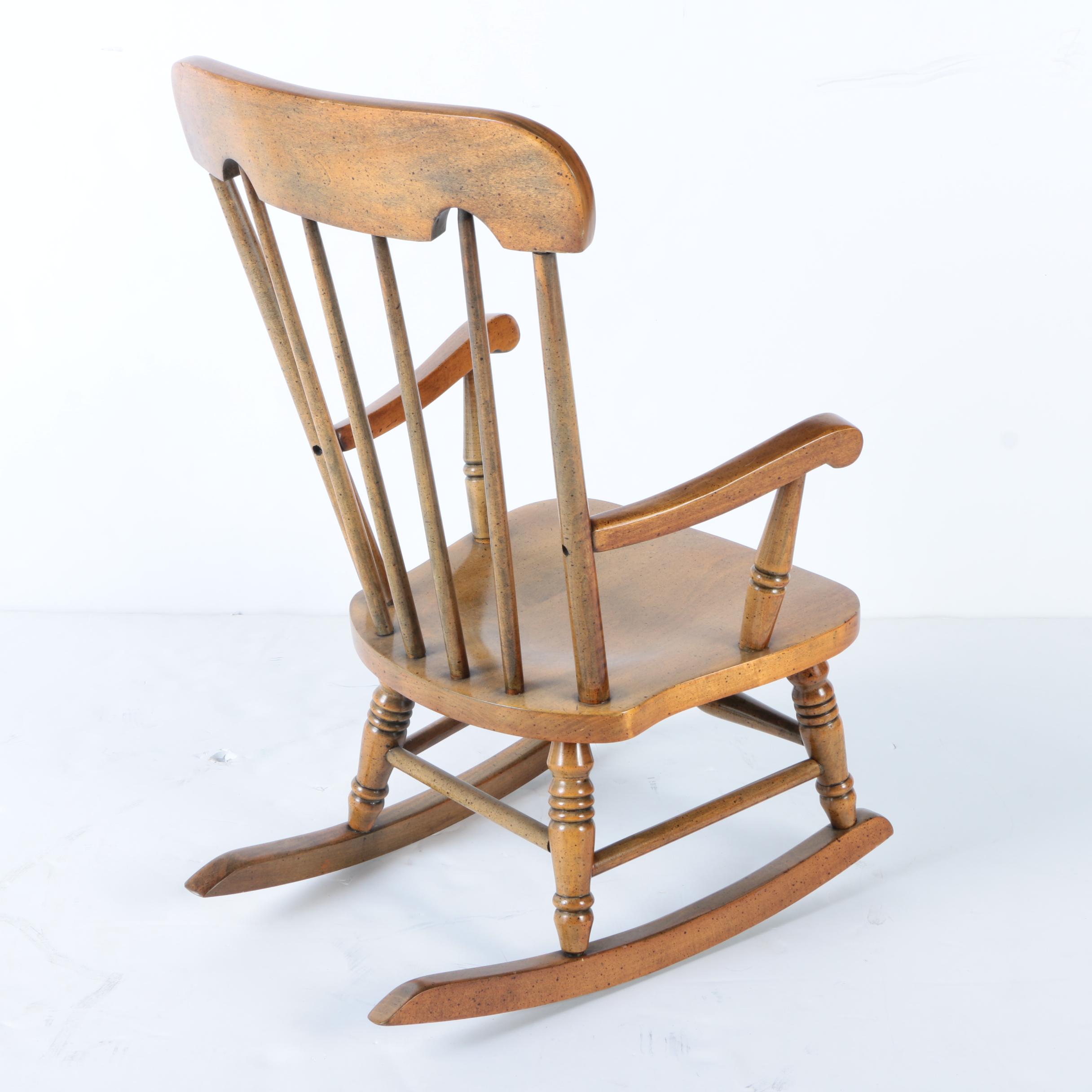 Vintage Spindle Back Rocking Chair by Virginia House EBTH