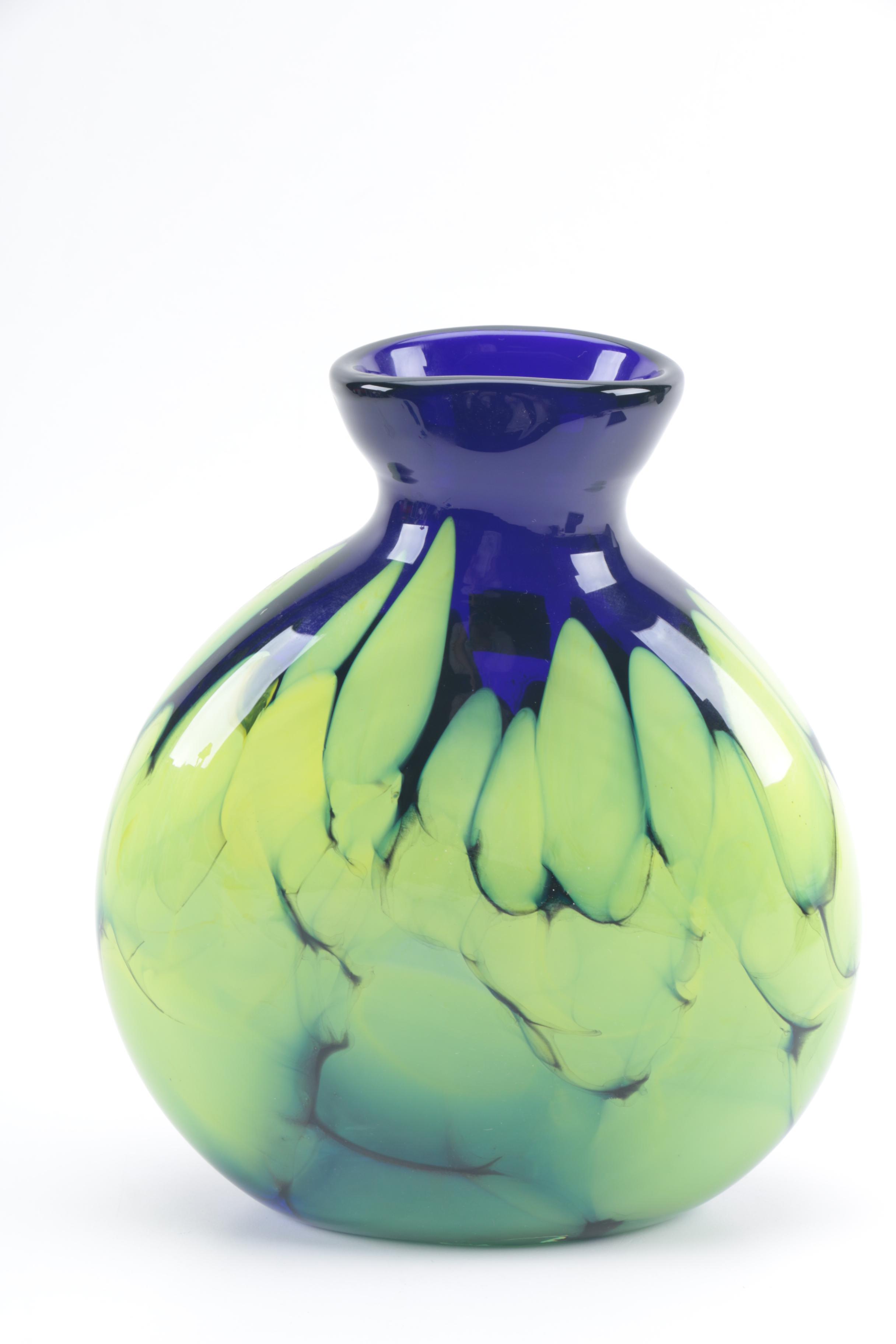 Makora Polish Art Glass Vase EBTH