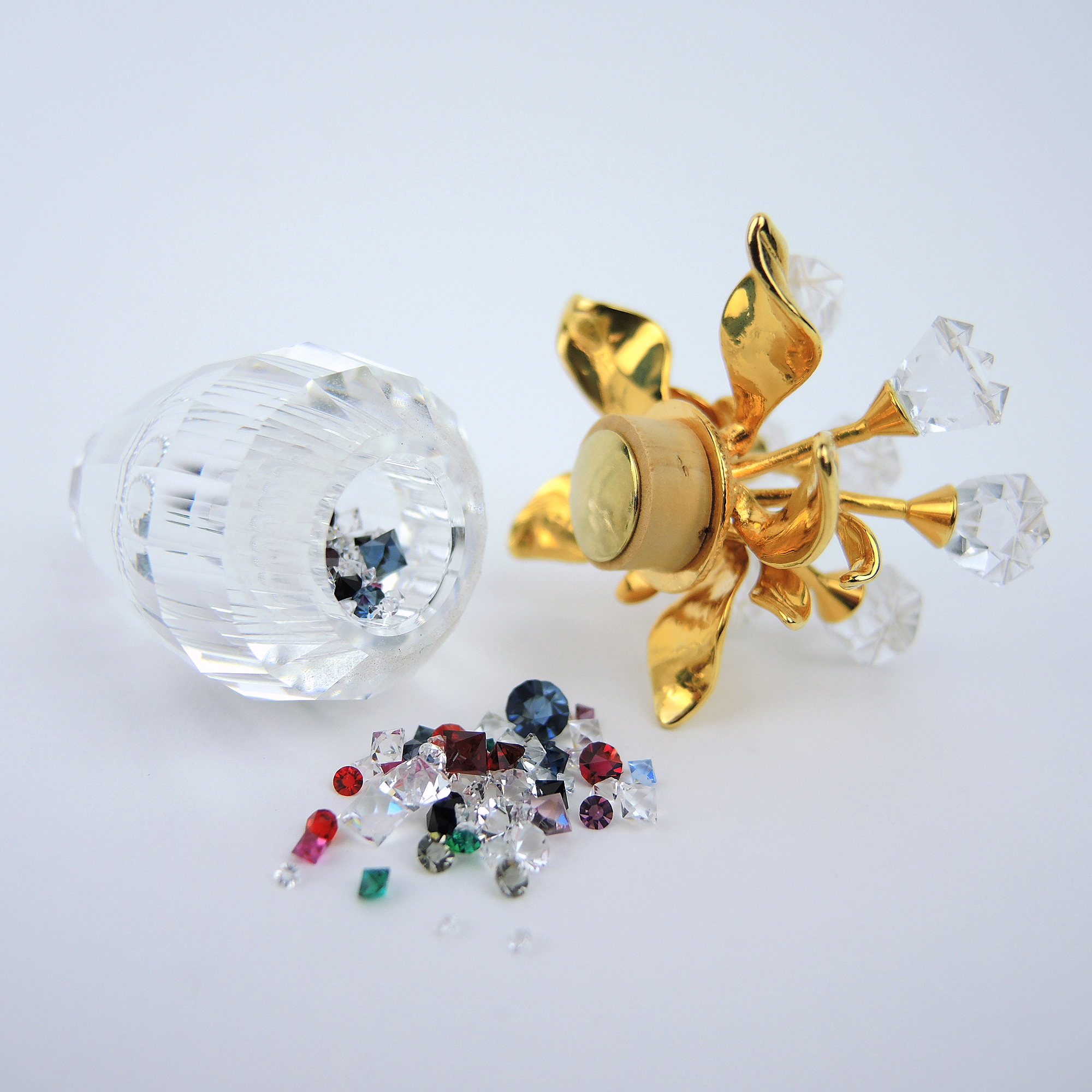 Swarovski Crystal "Secrets" Rose Vase Vial EBTH