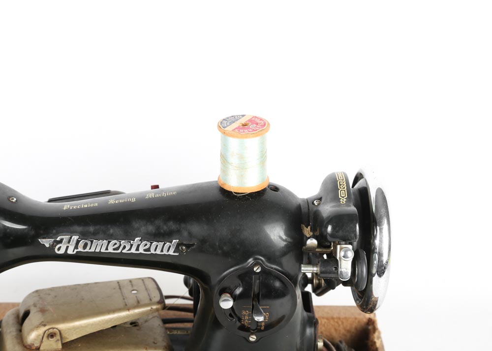 Vintage Homestead Sewing Machine EBTH