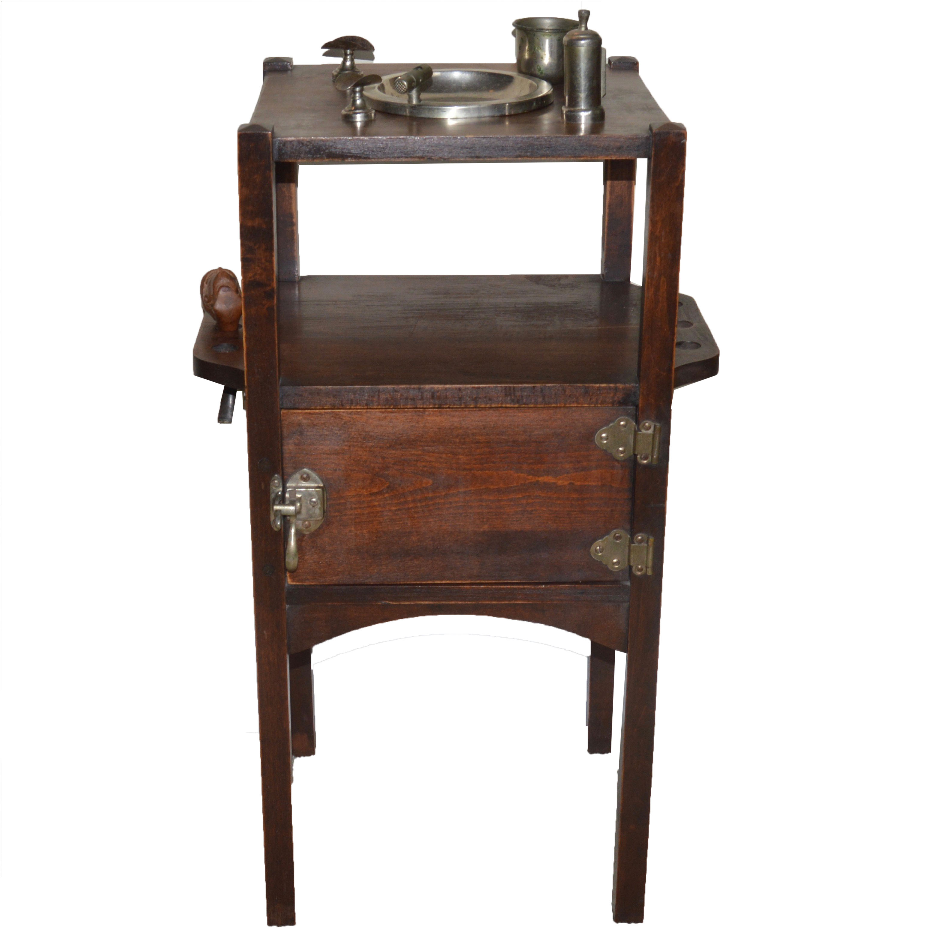 Vintage Smoking Stand with Humidor EBTH