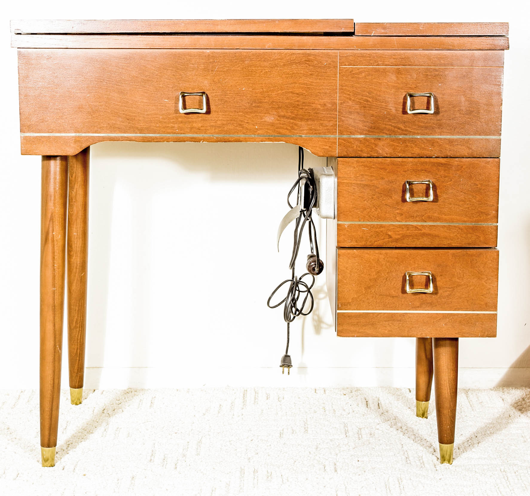 Necchi Sewing Machine, Table, and Chair EBTH